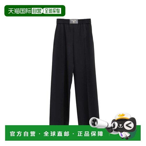 香港直邮Celine 思琳 女士 CELINE CAPSULE 黑色裤子 RP0F1609U