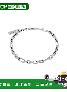 自营欧洲直邮Balenciaga巴黎世家 女士银色黄铜链节链条项链