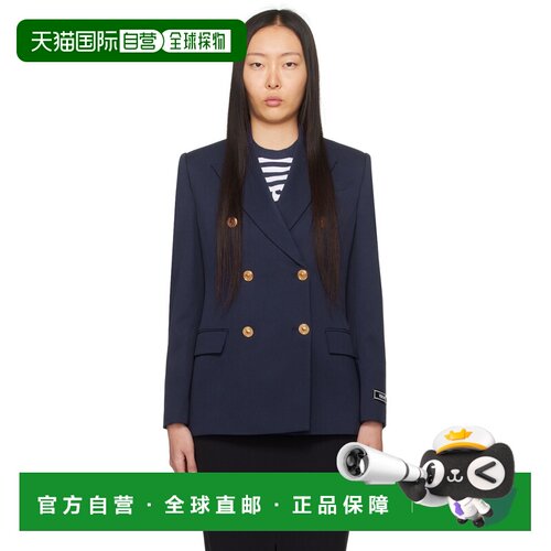 香港直邮Versace 范思哲 女士 海军蓝 Informal 西装外套 1013463