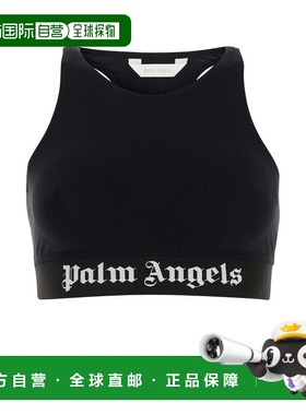 1h可退 香港直邮Palm Angels 棕榈天使 女士 黑色圆领运动文胸 PW