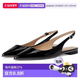 1h可退 香港直邮Coach 蔻驰 女士 Claire 漆皮平底鞋 black黑色