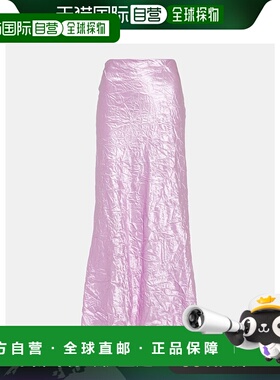 香港直邮The Attico 女士 SLIP 褶皱缎面半身裙包臀裙长裙 001288