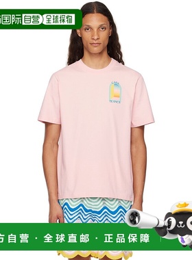 1h可退 香港直邮Casablanca 男士 粉色 L'Arc Colore T 恤 MPF24J