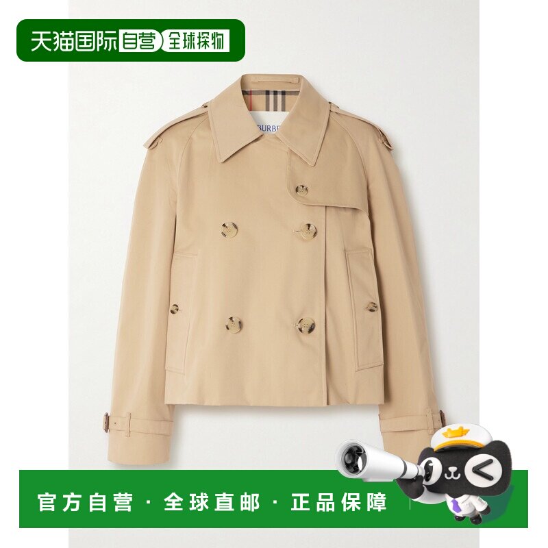 美国直邮Burberry 巴宝莉 女士 双排扣棉质斜纹呢风衣 8115792