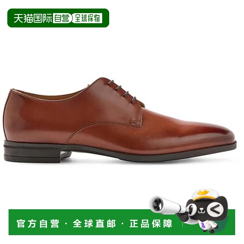 1h可退 香港直邮BOSS 波士 男士 Kensington 德比鞋 brown棕色 舒