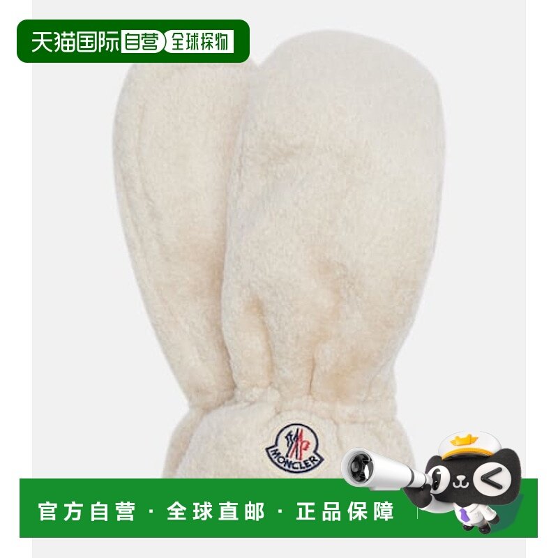香港直邮Moncler 盟可睐 女士 teddy 徽标连指手套,服饰配件/皮带/帽子/围巾,手套,淘宝优惠券,粉丝福利购,淘宝优惠卷