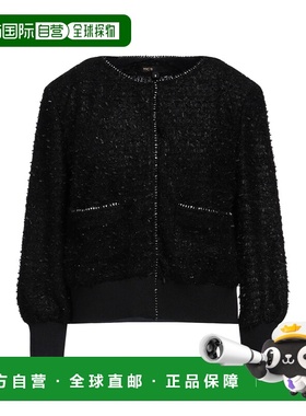 1h可退 香港直邮Maje 女士 针织开衫 black黑色 舒适时尚