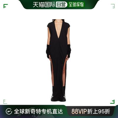 香港直邮Rick Owens 瑞克 欧文斯 女士 深V领开叉连衣裙 RP02C150