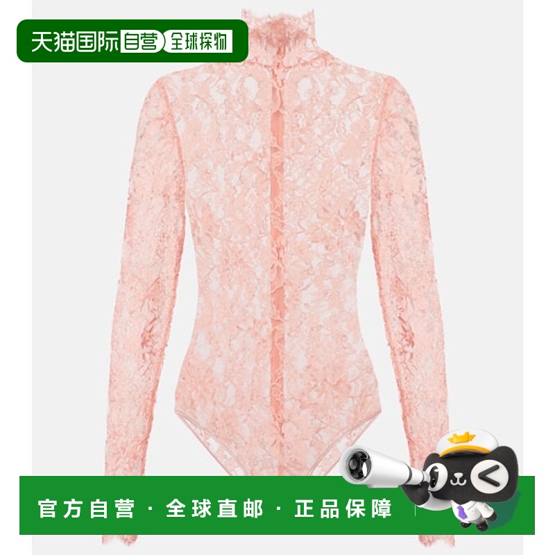 香港直邮Valentino 华伦天奴 女士 高领蕾丝连体衣