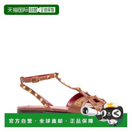 香港直邮valentino 华伦天奴 女士 STUDDY 羔羊皮平底凉鞋 WS0NN3