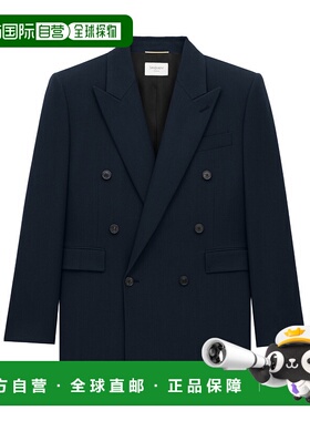 1h可退 香港直邮Saint Laurent 羊毛华达呢长外套 853433Y405W