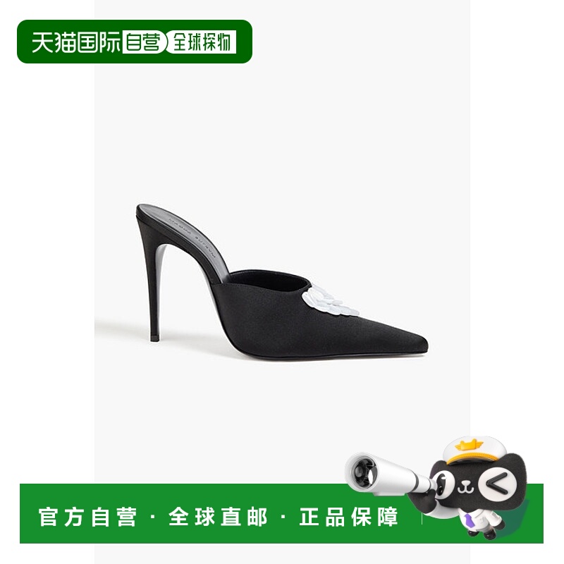 1h可退 香港直邮magda butrym 女士 精饰绸缎凉拖 SS24HIGHMULESS