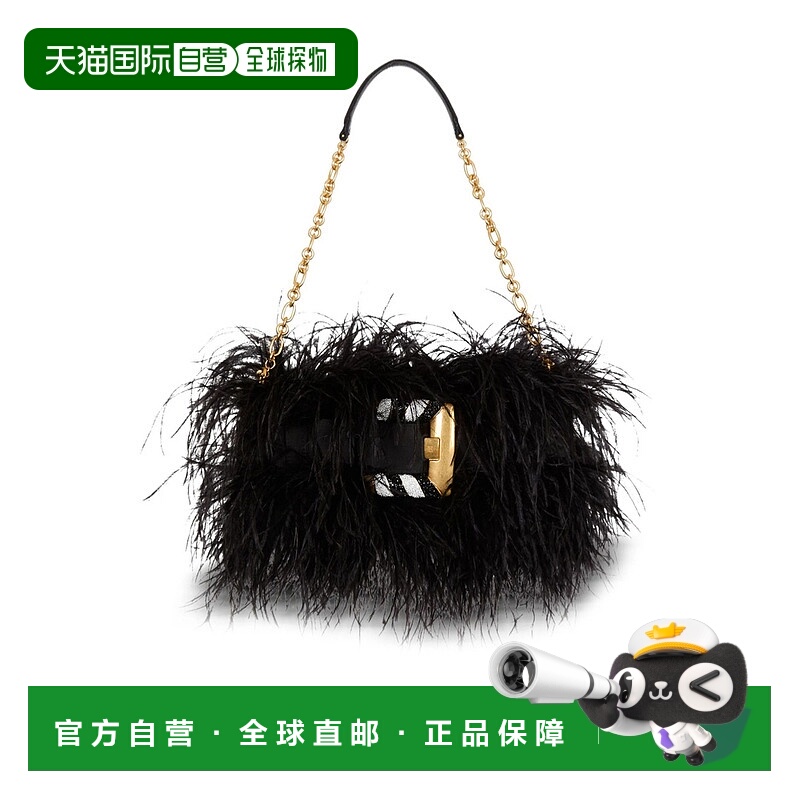 香港直邮Balmain 羽毛装饰单肩包 GN1LB024AOFE