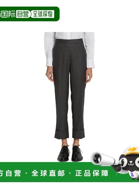 香港直邮Thom Browne 汤姆 布朗 女士 翻边休闲裤 FTC337A00626