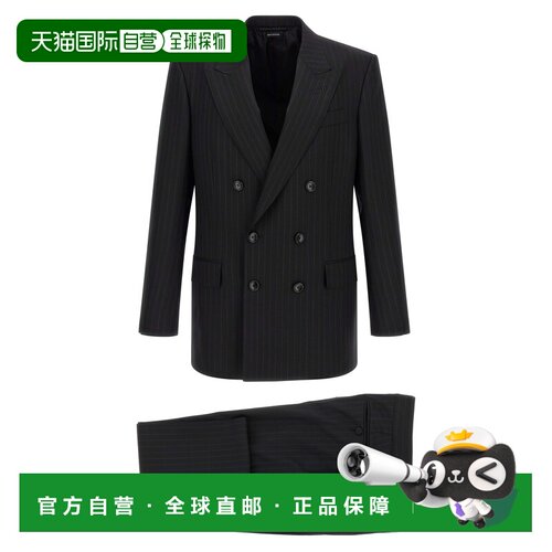 香港直邮Tom Ford 汤姆 福特 男士 double-breasted... 细条纹服