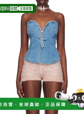 香港直邮Blumarine 拼接牛仔性感吊带背心 2J122A