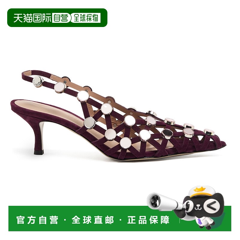 1h可退 香港直邮The Attico 女士 Grid 50mm 露跟鞋  舒适时尚