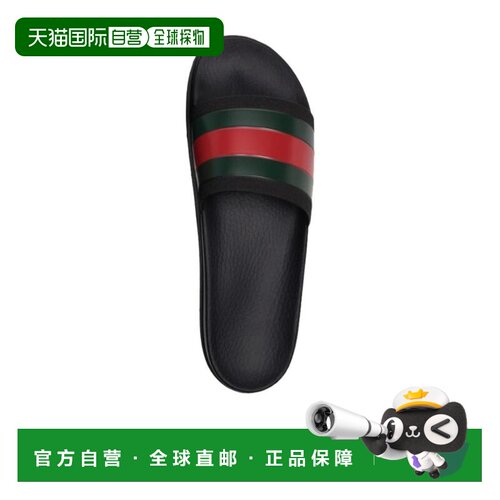 自营1h可退 Gucci 黑色经典条纹凉拖 429469GIB10凉鞋拖鞋