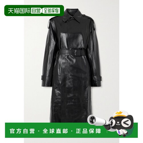 1h可退 香港直邮Mackage 女士 Adriana 双排扣束带皮革风衣 Adria