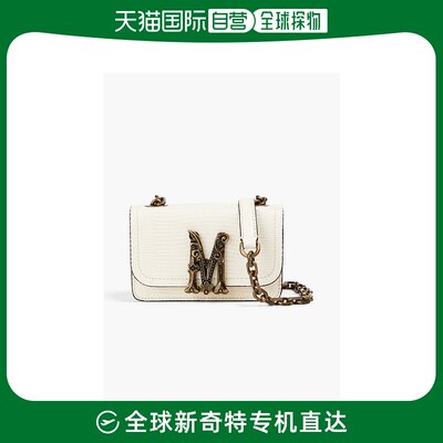 香港直邮Moschino 女士Lizard-effect leather shoulder bag 迷你