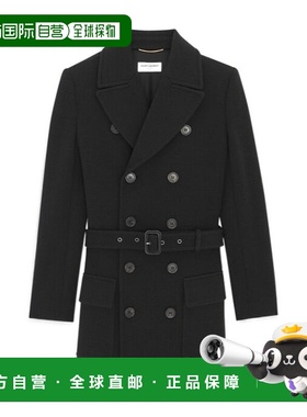 香港直邮Saint Laurent 羊毛混纺大衣 774883Y288V