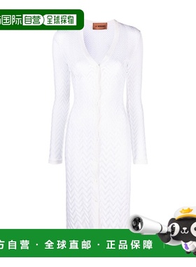 香港直邮Missoni 图案编织长袖中长连衣裙 DS23SM1TBR00JE