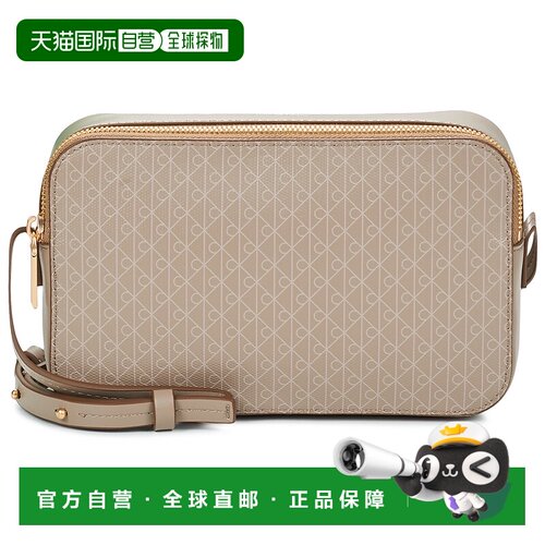 欧洲直邮Calvin Klein Jeans包女单肩背带斜挎包米色EMBLEM AOP E