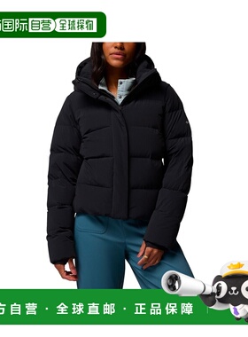自营欧洲直邮Columbia Amaze Puff女士黑色尼龙拉链口袋羽绒服
