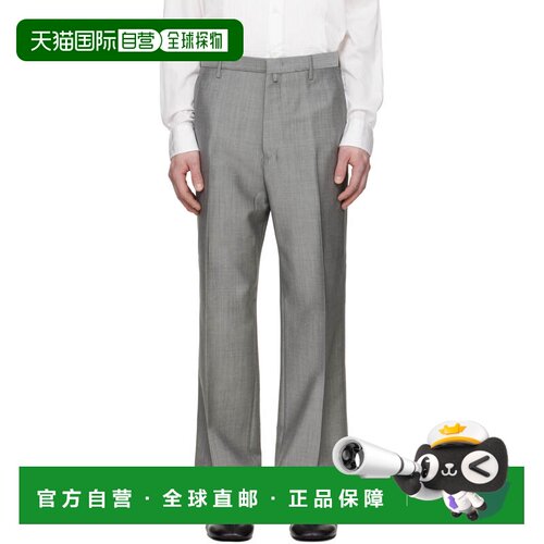 1h可退 香港直邮Lanvin 朗雯 男士 灰色 Straight 长裤 RMTR00336