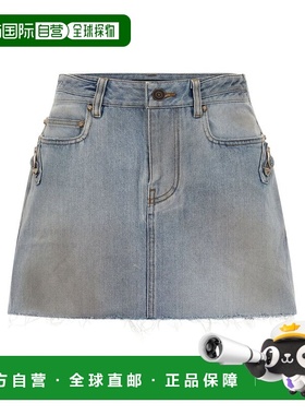 香港直邮Balenciaga 巴黎世家 女士 City 迷你半身裙(浅蓝) 85232