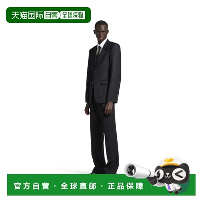 自营欧洲直邮Balenciaga巴黎世家 Tailored男士黑色羊毛西装外套