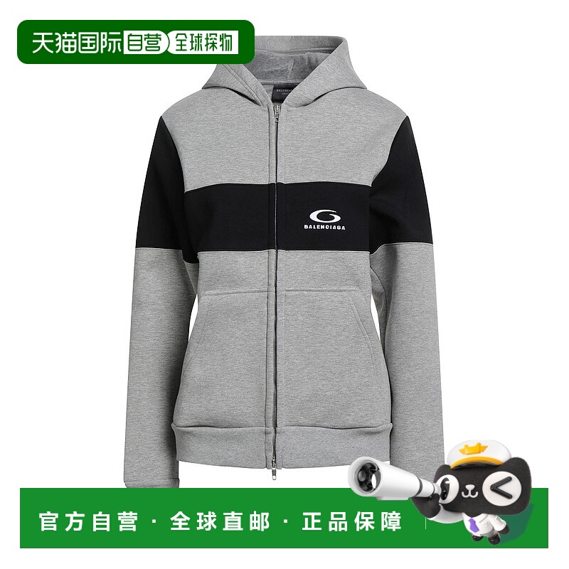 1h可退 香港直邮Balenciaga 巴黎世家 女士 连帽运动衫 grey灰色
