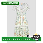 香港直邮FARM RIO 女士 1h可退 钩编印花棉纱中长连衣裙 331856FO