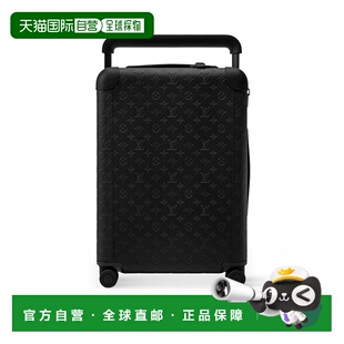自营欧洲直邮LV路易威登 Horizon男士黑色皮革老花图案行李箱
