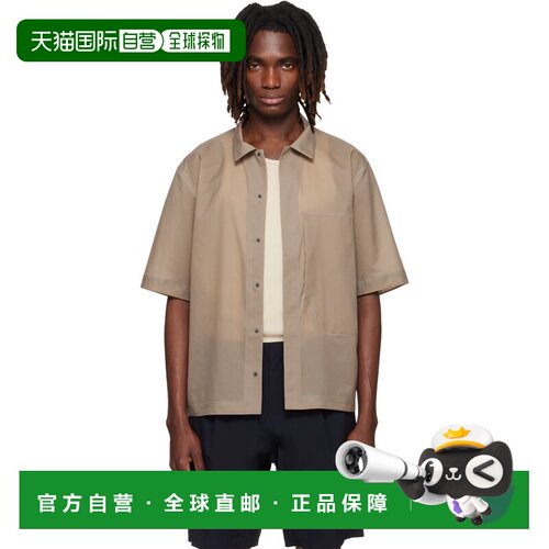 香港直邮Veilance 男士 灰褐色 Demlo 短袖衬衫 X000010604Lt