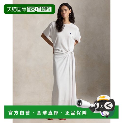 自营欧洲直邮Ralph Lauren拉夫劳伦 女士莱赛尔纤维交叉细节T恤连