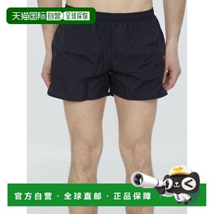 1h可退 香港直邮Ami Paris 男士 徽标泳裤 HBW001PA0004 black黑