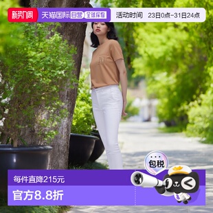 自营欧洲直邮MaxMara女士字母印花圆领套头短袖 T恤透气