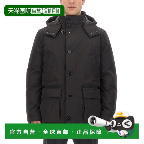 欧洲直邮FAY 男士羽绒服 NAM36470100VLFB999 AW2025 黑色 TECHNI