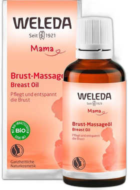 Weleda维蕾德胸部按摩精油50Ml孕期哺乳期滋养乳房护理油正品