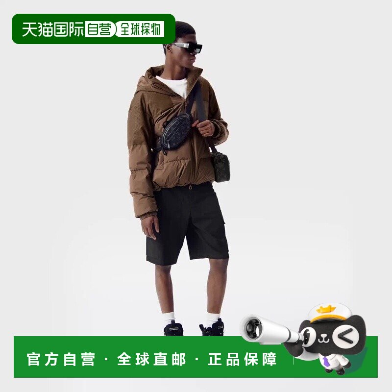自营欧洲直邮LV/路易威登 ceinture Catch男士黑色帆布腰包斜挎包