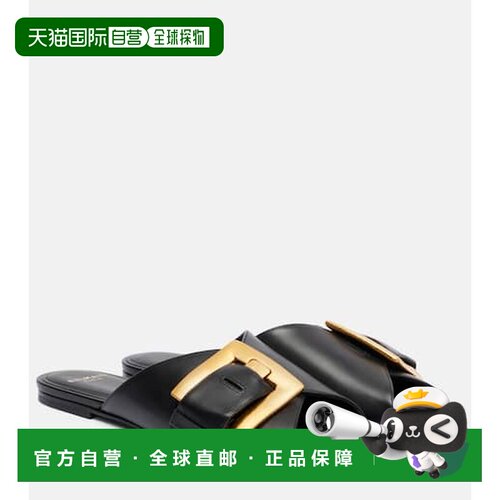 香港直邮Balmain 巴尔曼 女士 Anthem 皮质凉鞋 black黑色 舒适时