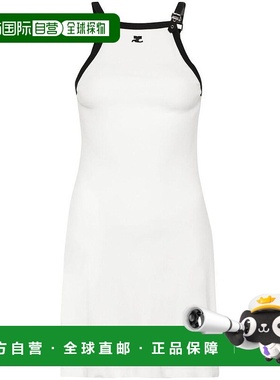 1h可退 COURREGES 女士半身裙 124JR0364JS00700098背带裙