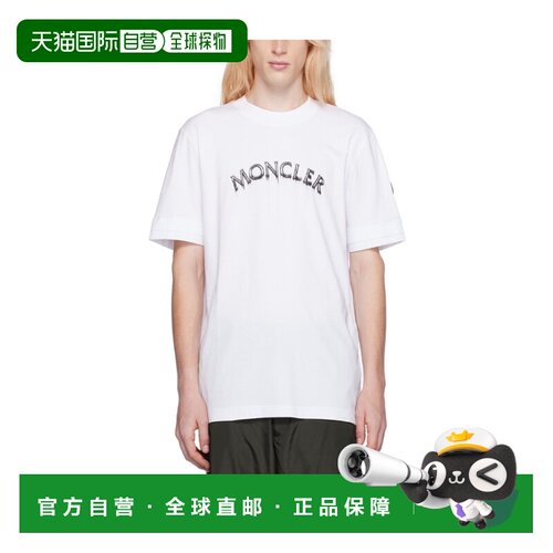 香港直邮MONCLER 男士T恤 J10918C0000289A17BRILLIANTWHITE001