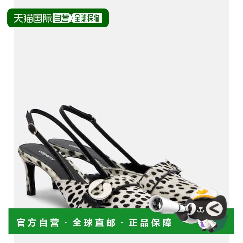 香港直邮Coperni 女士 65 带子小牛毛高跟露跟浅口鞋女鞋拖鞋