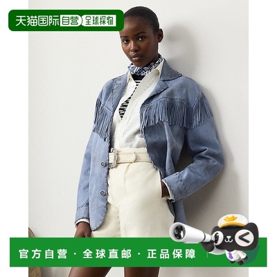 自营欧洲直邮RalphLauren拉夫劳伦 Rennie 流苏小羊皮夹克外套
