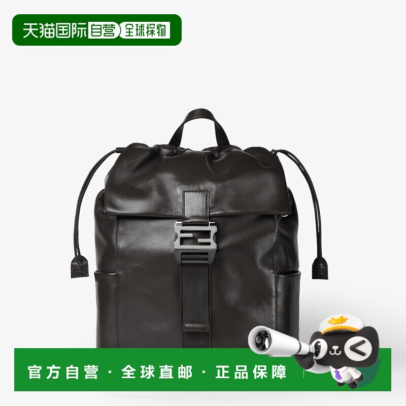 1h可退 欧洲直邮FENDI(2025)Fendi Flux背包-黑色皮包双肩包