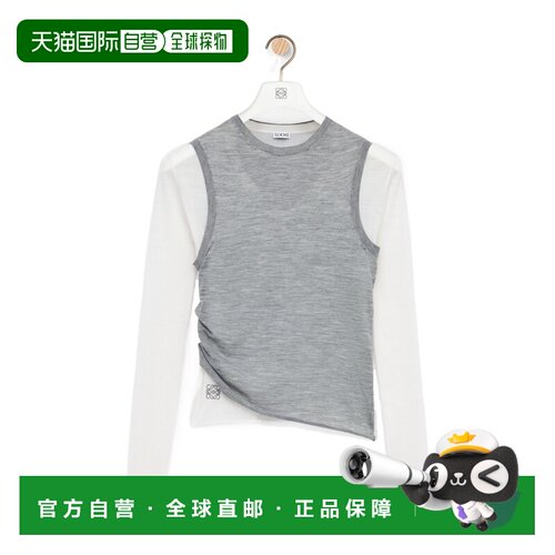 1h可退 香港直邮LOEWE 女士针织衫 S359Y14KHT1122 SS2026 灰色