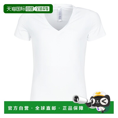 欧洲直邮Hom  SUP' COTTON TSHIRT COL V PROFOND 男士服装短袖T