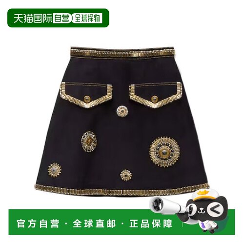 Versace 刺绣迷你裙 10258931A18633半身裙a字裙